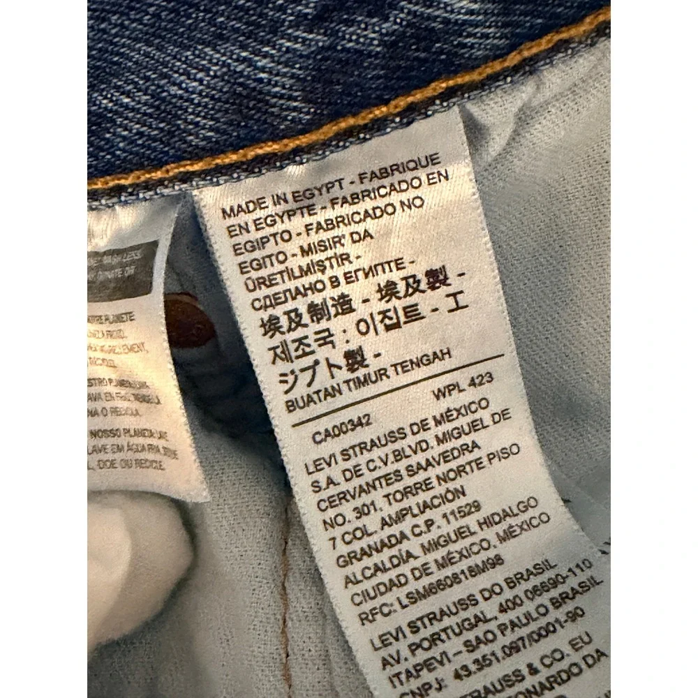 Levis 501 Original Fit Jeans 38x30 Blue Straight Leg Denim Americana Western